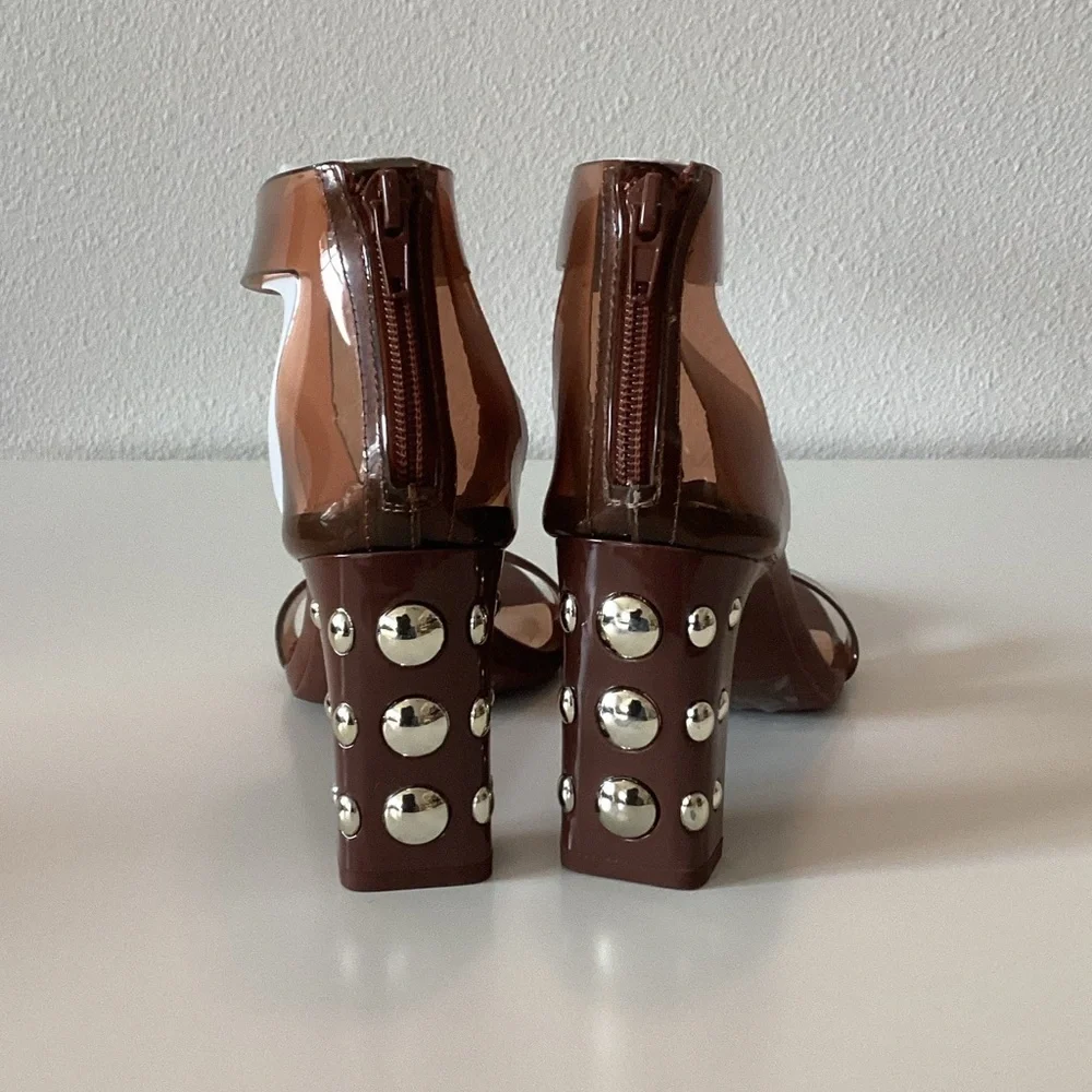 Inc Elegant Brown Ankle Strap Heels Size 6 WD
